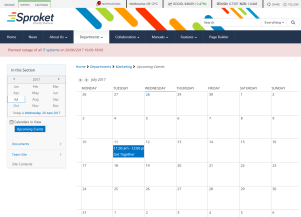 Sync a SharePoint Calendar to Outlook Sproket Support